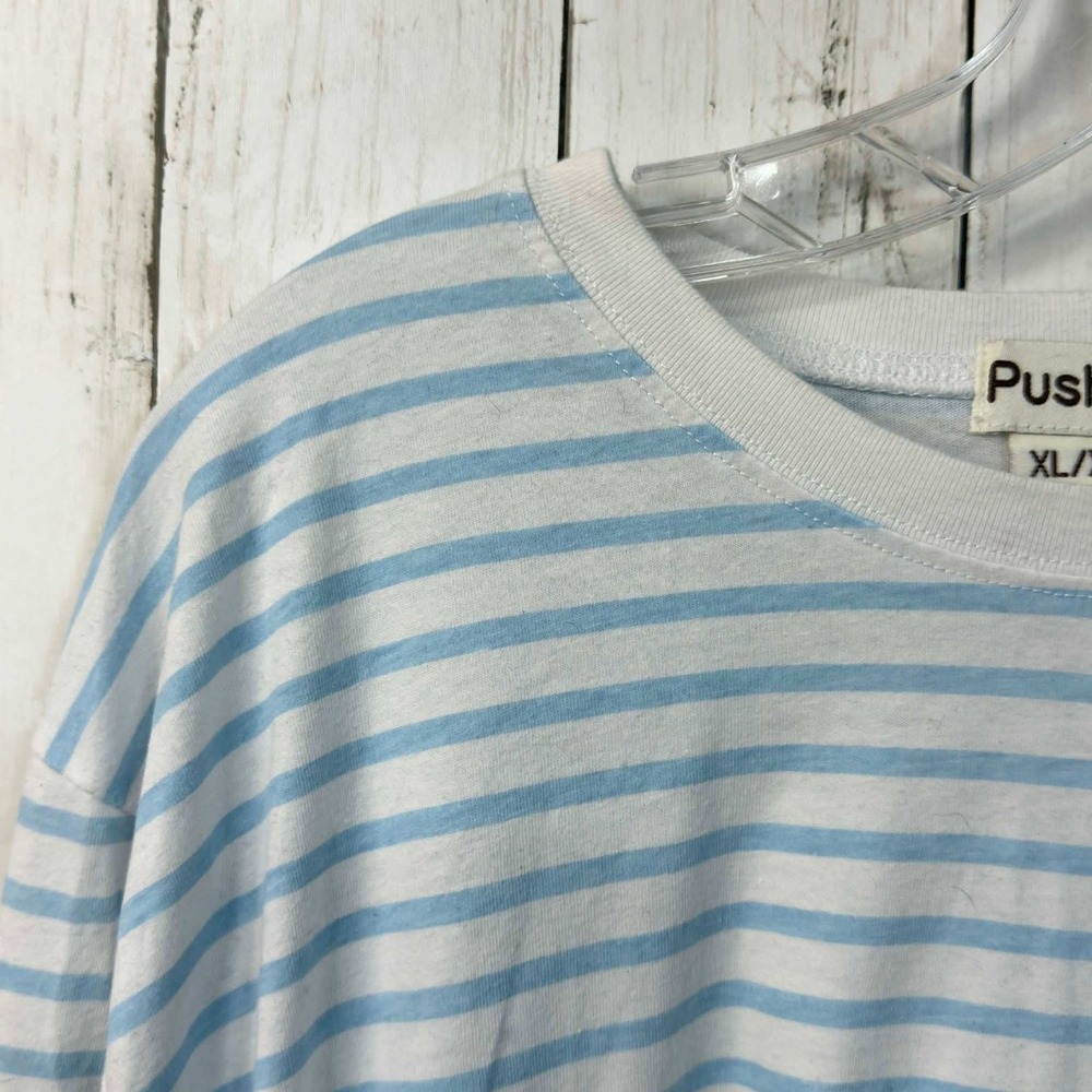Pusheen Women's Striped Long Sleeve Tee Cute Cat Graphic Cotton Blend Size XL - Picture 2 of 6